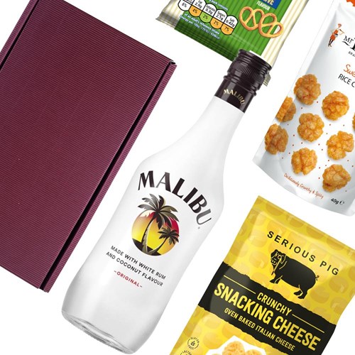 Malibu Original Coconut Rum 70cl Nibbles Hamper